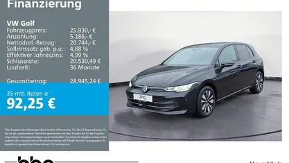 Grenadillschwarz metallic Gebraucht 2025 VW Golf Life Limousine | 25.930 € (Fairer Preis)