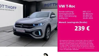 Gebraucht VW T-Roc R-line 116 PS (85 kW) 2024 Grau SUV