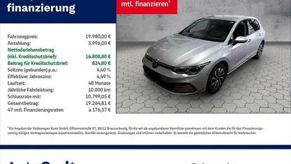 Silber Gebraucht 2022 VW Golf Active Limousine | 19.980 € (Fairer Preis)