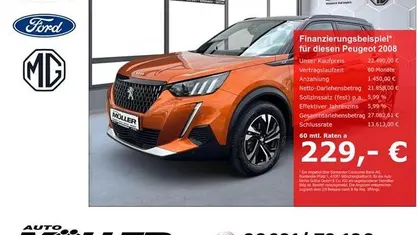 Gebraucht Peugeot 2008 GT 131 PS (96 kW) 2023 Orange SUV