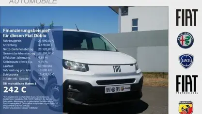 Neu Fiat Doblò 131 PS (96 kW) 2026 Gelato weiss Van / Kleinbus
