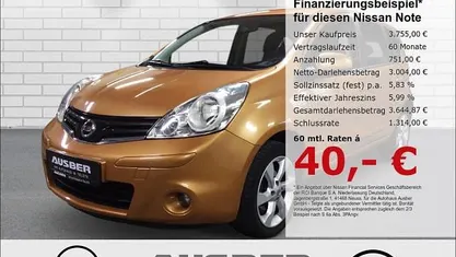 M) (orange Gebraucht 2009 Nissan Note Acenta Van / Kleinbus | 3.755 € (Fairer Preis)