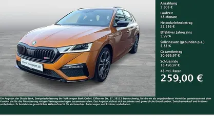 Gebraucht Skoda Octavia RS 265 PS (194 kW) 2022 Orange Kombi
