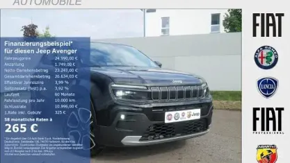 Ny Jeep Avenger Summit 110 HK (80 kW) 2025 Grå SUV