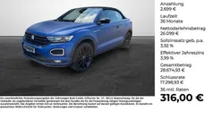 Ravennablau matt/schwarz Gebraucht 2021 VW T-Roc Cabriolet Edition Cabrio | 28.798 € (Guter Preis)