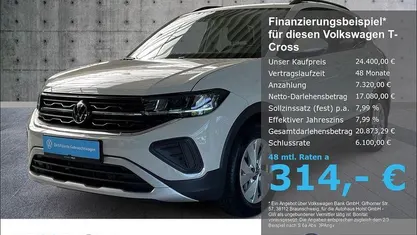 Ascotgrau Gebraucht 2024 VW T-Cross IQ Drive SUV | 24.400 € (Fairer Preis)