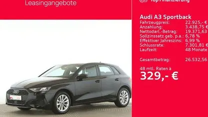 Gebraucht Audi A3 Basis 110 PS (80 kW) 2022 Schwarz Limousine