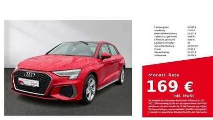 Gebraucht Audi A3 S-Line 150 PS (110 kW) 2023 Tangorot metallic Limousine
