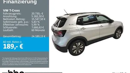 Gebraucht VW T-Cross Goal 95 PS (69 kW) 2025 Silber SUV