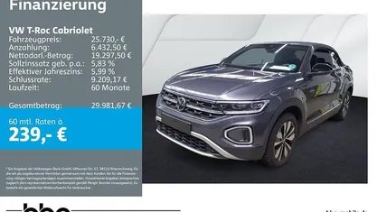 Gebraucht VW T-Roc Cabriolet Goal 116 PS (85 kW) 2025 Grau Cabrio