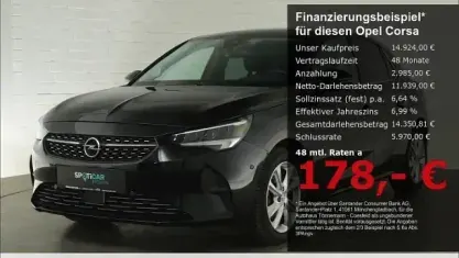Gebraucht Opel Corsa Elegance 101 PS (74 kW) 2023 Schwarz Kleinwagen