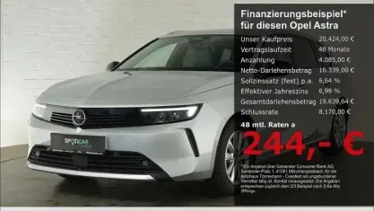 Gebraucht Opel Astra Elegance 131 PS (96 kW) 2023 Silber Kleinwagen
