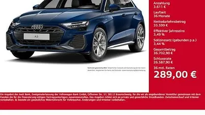 Gebraucht Audi A3 S-Line 204 PS (150 kW) 2025 Limousine