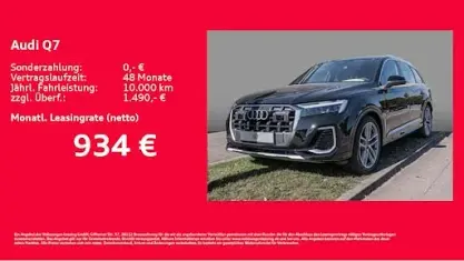 Neu Audi Q7 Ambiente 394 PS (289 kW) 2025 Schwarz SUV