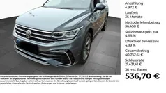 Grau (platinum grey metallic) Gebraucht 2022 VW Tiguan Allspace R-line SUV | 41.430 € (Fairer Preis)