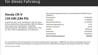 Gebraucht Honda CR-V Hybrid 184 PS (135 kW) 2023 Schwarz SUV