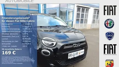 Gebraucht Fiat 500e Icon 86 kW (118 PS) 2022 Schwarz Cabrio