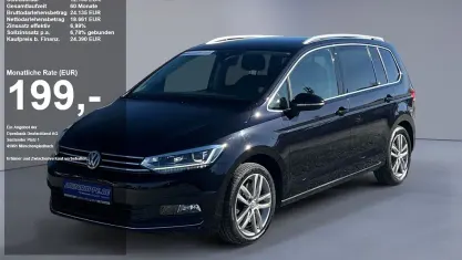 Gebraucht VW Touran Highline 150 PS (110 kW) 2020 Deep black met Van / Kleinbus