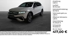 Pure white Gebraucht 2021 VW Tiguan Allspace Elegance SUV | 34.439 € (Fairer Preis)