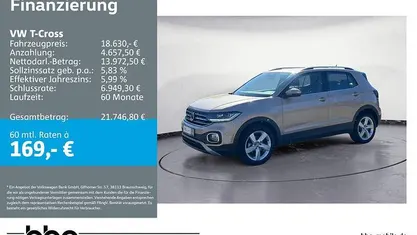 Gebraucht VW T-Cross Style 116 PS (85 kW) 2019 Beige SUV
