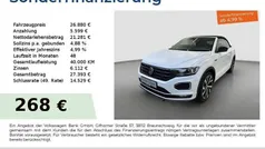 Pure white schwarz Gebraucht 2021 VW T-Roc Cabriolet R-line Cabrio | 26.880 € (Guter Preis)