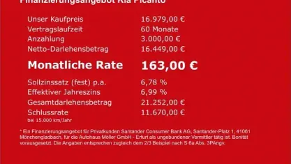 Neu Kia Picanto Vision 68 PS (50 kW) 2026 Schwarz Kleinwagen