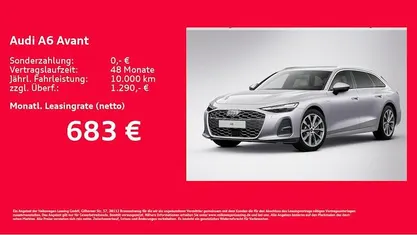 Silber Neu 2026 Audi A6 Kombi | 64.553 € (Guter Preis)