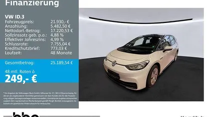 Gebraucht 2022 VW ID.3 Pro Performance Kleinwagen | 21.930 € (Fairer Preis)
