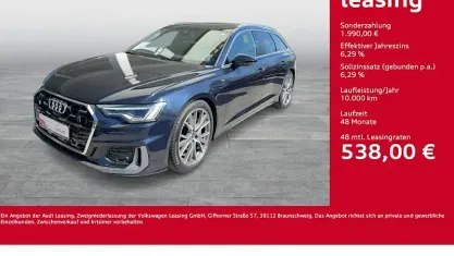 Używany Audi A6 S-Line 286 KM (210 kW) 2024 Niebieski Kombi