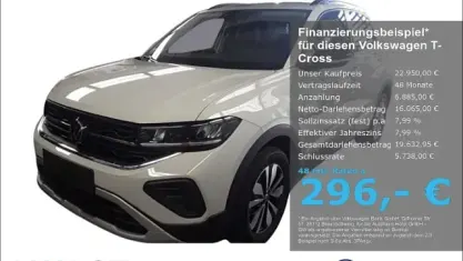 Używany VW T-Cross Goal 95 KM (69 kW) 2025 Szary SUV