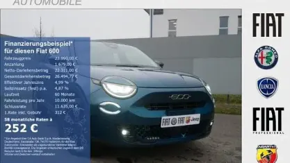 Neu Fiat 600 Icon 110 PS (80 kW) 2026 Acqua blau metallic SUV