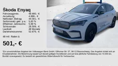 Moonweiß perleffekt Gebraucht 2025 Skoda Enyaq iV SportLine SUV | 48.990 € (Guter Preis)