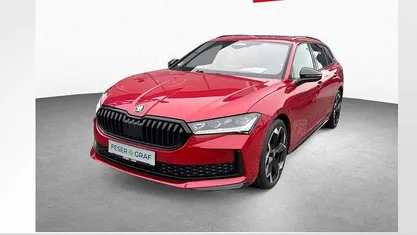 Karminrot metallic Gebraucht 2025 Skoda Superb SportLine Kombi | 48.960 € (Fairer Preis)