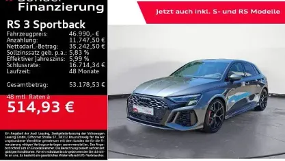 Gebraucht Audi RS3 Sport 400 PS (294 kW) 2023 Grau Limousine