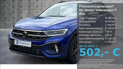 Blau Neu 2025 VW T-Roc R-line SUV | 38.950 € (Fairer Preis)