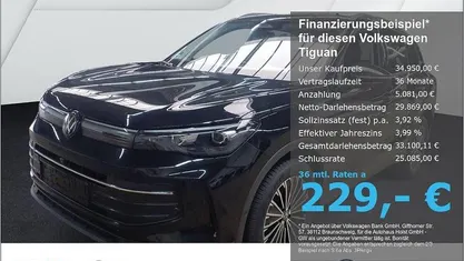 Second-hand VW Tiguan Life 131 CP (96 kW) 2025 Negru SUV