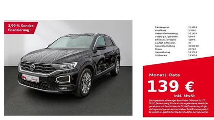 Gebraucht VW T-Roc Sport 150 PS (110 kW) 2021 Schwarz SUV