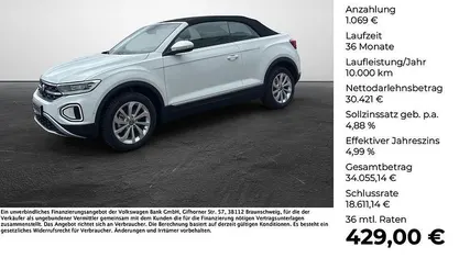 Gebraucht 2025 VW T-Roc Cabriolet Style Cabrio | 31.490 € (Guter Preis)