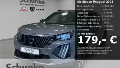 Brugt Peugeot 2008 Allure 136 HK (100 kW) 2024 Grå SUV