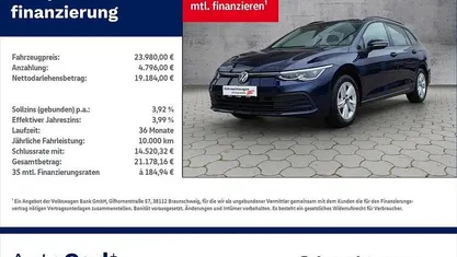Blau Gebraucht 2023 VW Golf VIII Life Kombi | 23.980 € (Fairer Preis)