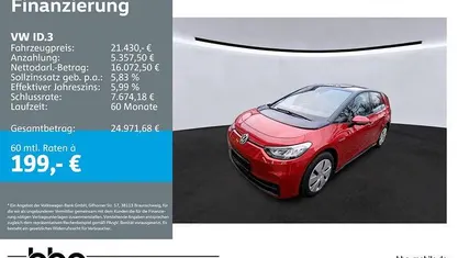 Gebraucht VW ID.3 Comfortline 107 kW (146 PS) 2022 Kleinwagen