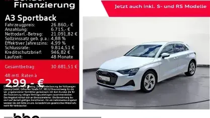 Gebraucht Audi A3 Advanced Plus 150 PS (110 kW) 2025 Weiß Limousine