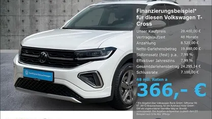 Pure white Gebraucht 2024 VW T-Cross R-line SUV | 28.400 € (Fairer Preis)