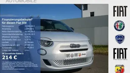 Neu Fiat 500 Icon 65 PS (47 kW) 2026 Schwarz