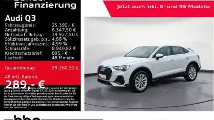 Gebraucht Audi Q3 Sportback Sport 150 PS (110 kW) 2021 Gletscherweiß metallic SUV