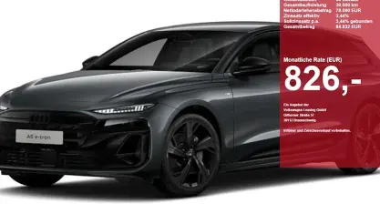 Neu Audi A6 e-tron Business 280 kW (381 PS) 2026 Daytonagrau perleffekt Kombi