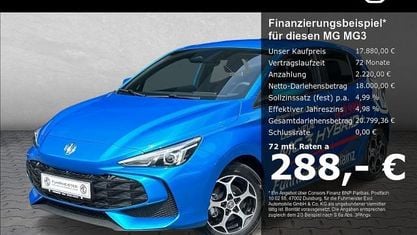Brugt MG MG3 Comfort 194 HK (142 kW) 2024 Blå Hatchback