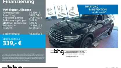 Gebraucht VW Tiguan Allspace Life 150 PS (110 kW) 2024 Schwarz SUV