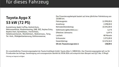 Gebraucht Toyota Aygo X X-play 72 PS (52 kW) 2022 Schwarz SUV