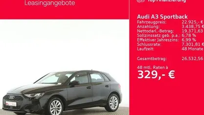 Gebraucht Audi A3 110 PS (80 kW) 2023 Brillantschwarz Limousine